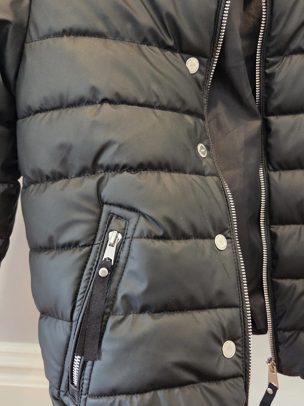 Black Quilted Kids Puffer Jacket